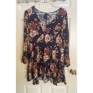 Floral flare mini dress 💐🌺